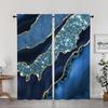 2 шт. Современные абстрактные художественные серые золотистые мраморные напечатанные оконные занавески для спальни, офиса, кухни, гостиной, карманные шторы