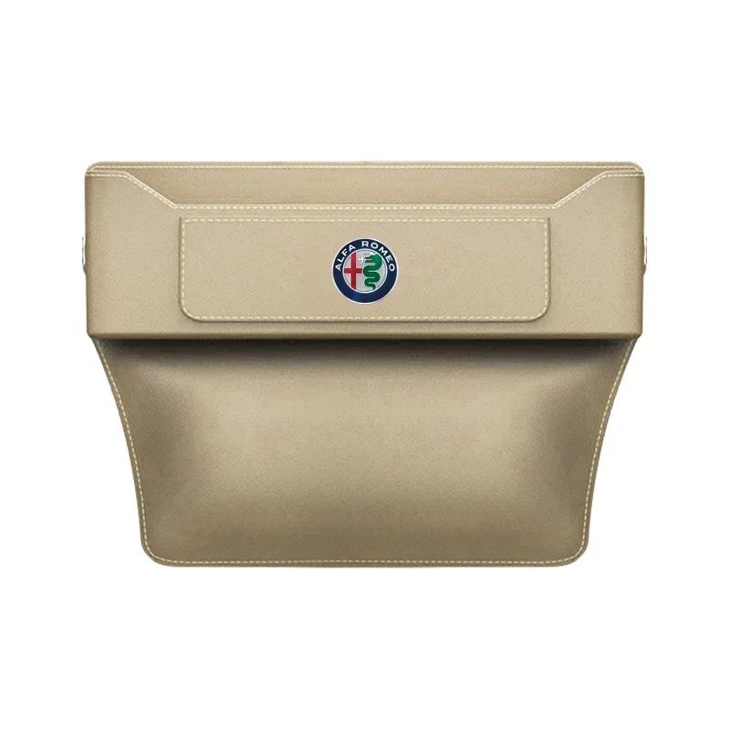 KCWH1 Car Seat Gap Storage Box Auto Central Side Organizer Pocket Accessories for Alfa Romeo 4C 159 Spider Giulia Giulietta 156 147