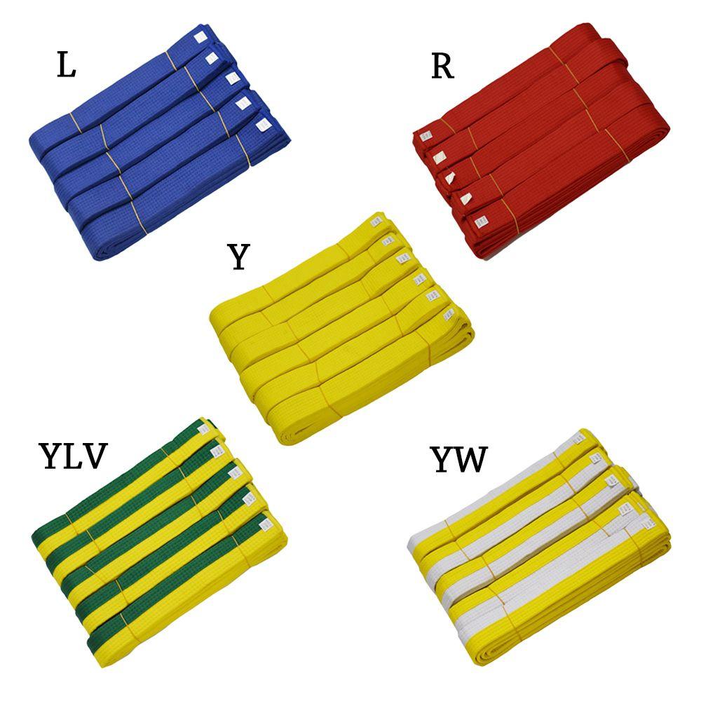 Double Wrap Children Gift Adults Kids Karate Judo Sports Belt Taekwondo Belt Martial Arts Stripe