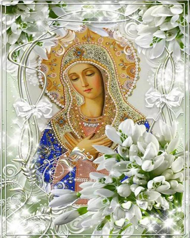 Алмазная живопись Религиозные фигурки Полный квадрат Новое поступление Алмазная вышивка Портрет Полный квадратный круглый бриллиант Мозаика Подарок ручной работы