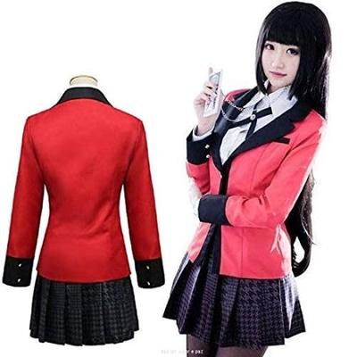 Любовь и Kakegurui Юмеко Джабами Полный набор костюма Косплей наряд [Вхождение в мир] 8-предметный (M)