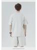 Мужская футболка High Street Trendy из японского плотного хлопка, 275 г, короткие рукава, свободный крой, небольшой воротник, однотонный цвет.
