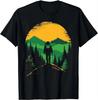 Туристическая футболка в ретро-стиле с принтом гор Мужская одежда Топы Camisas Streetwear Ropa Hombre