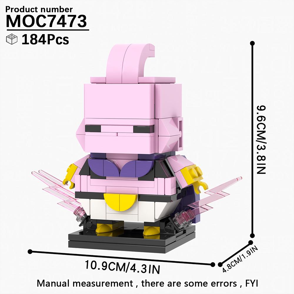 MOOXI Серия Аниме MOC Кирпичи Кирпичная Голова Фигурка Лун Сделай Сам Набор Конструкторов для Взрослых Модель Детские Образовательные Игрушки для Детей Подарок