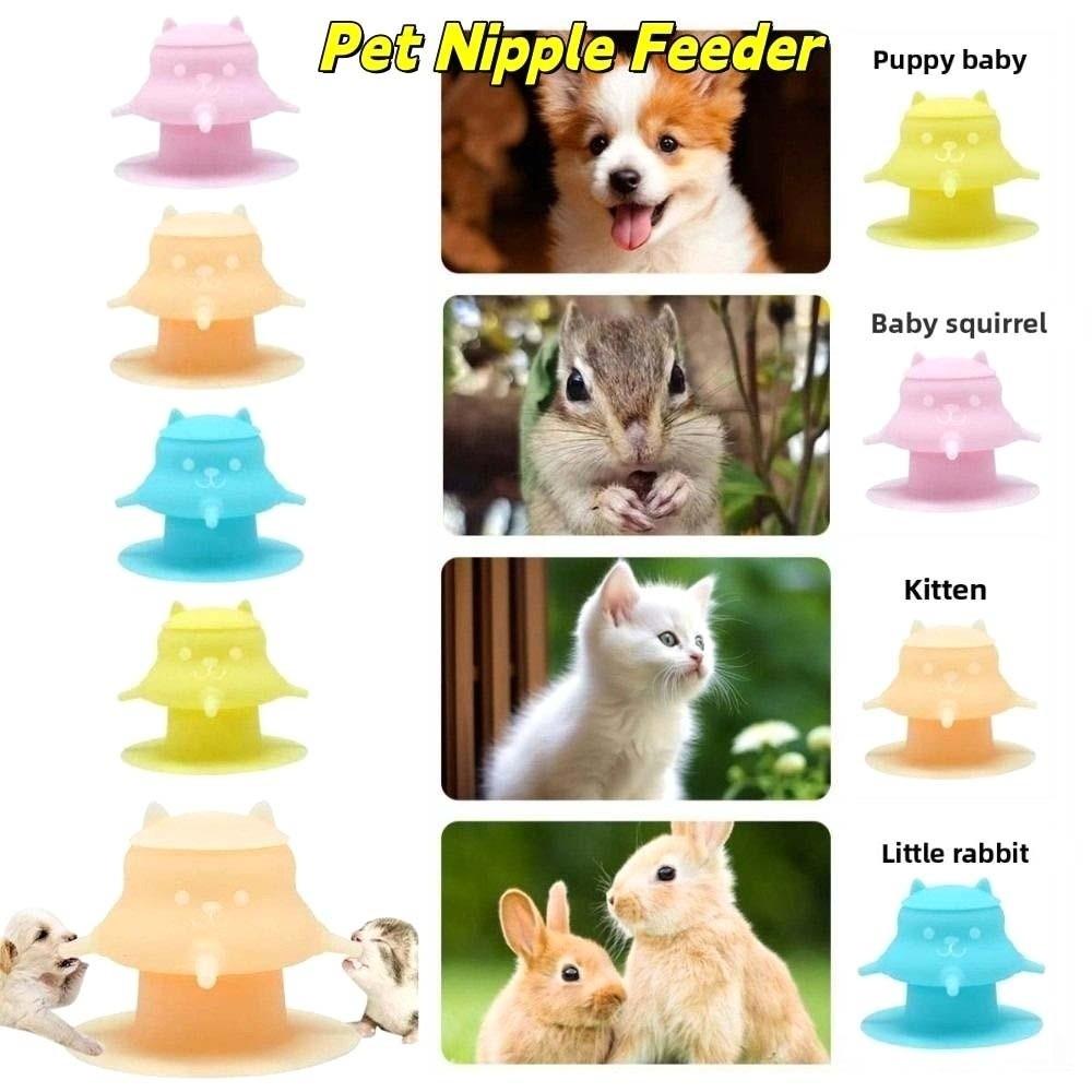 Nipple Suction Cup Base Puppy Milk Feeder Pet Food Storage Dog Cat Food Bowl  Home