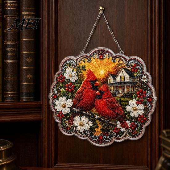 Modern Decorative Pendant Highland Cow Diamond Art Hanging Ornament, Sunflowers Decor, Creative Fine Workmanship Aesthetic Ornament for Home
