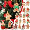 12 Pcs Gingerbread Man Christmas Tree Ornaments Soft Pvc Man Living Room Decoration Tools Festival Home Decoration