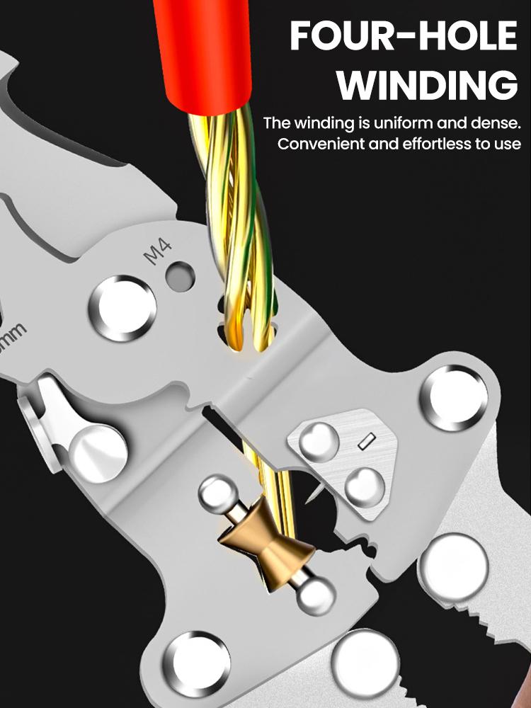 Foldalbe Wire Stripping Pliers Voltage Testing Cable Cutting Crimping Pliers Multifunctional Wire Stripper Electrician Pliers