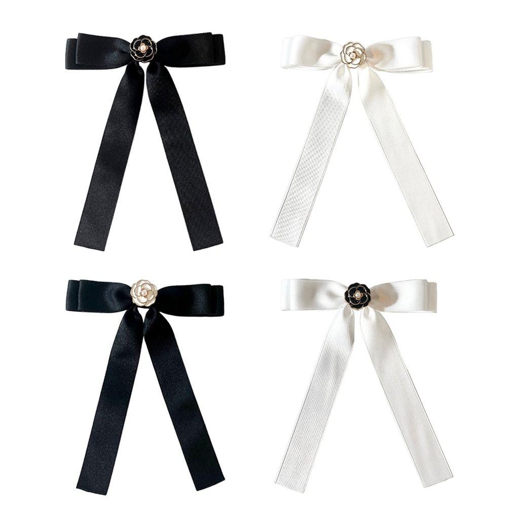 Rhinestone Shirt Brooch Simple Collar Texture Bowknot Accessories Bow Tie School Student