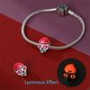 Amazing Copper Glow In The Dark Boo Ghost Charm Fit Original Bracelet Sparkling Skull Char Halloween Jewelry Gift