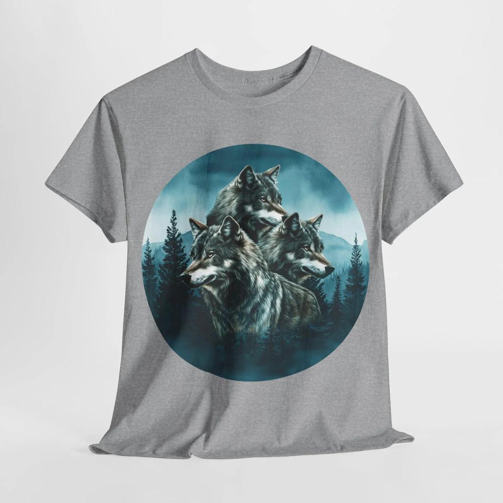 Wolves Forest T-Shirt Nature Wildlife Tee Spirit Animal Shirt Majestic Nature Lover Gift Wild Wolf Graphic Tee