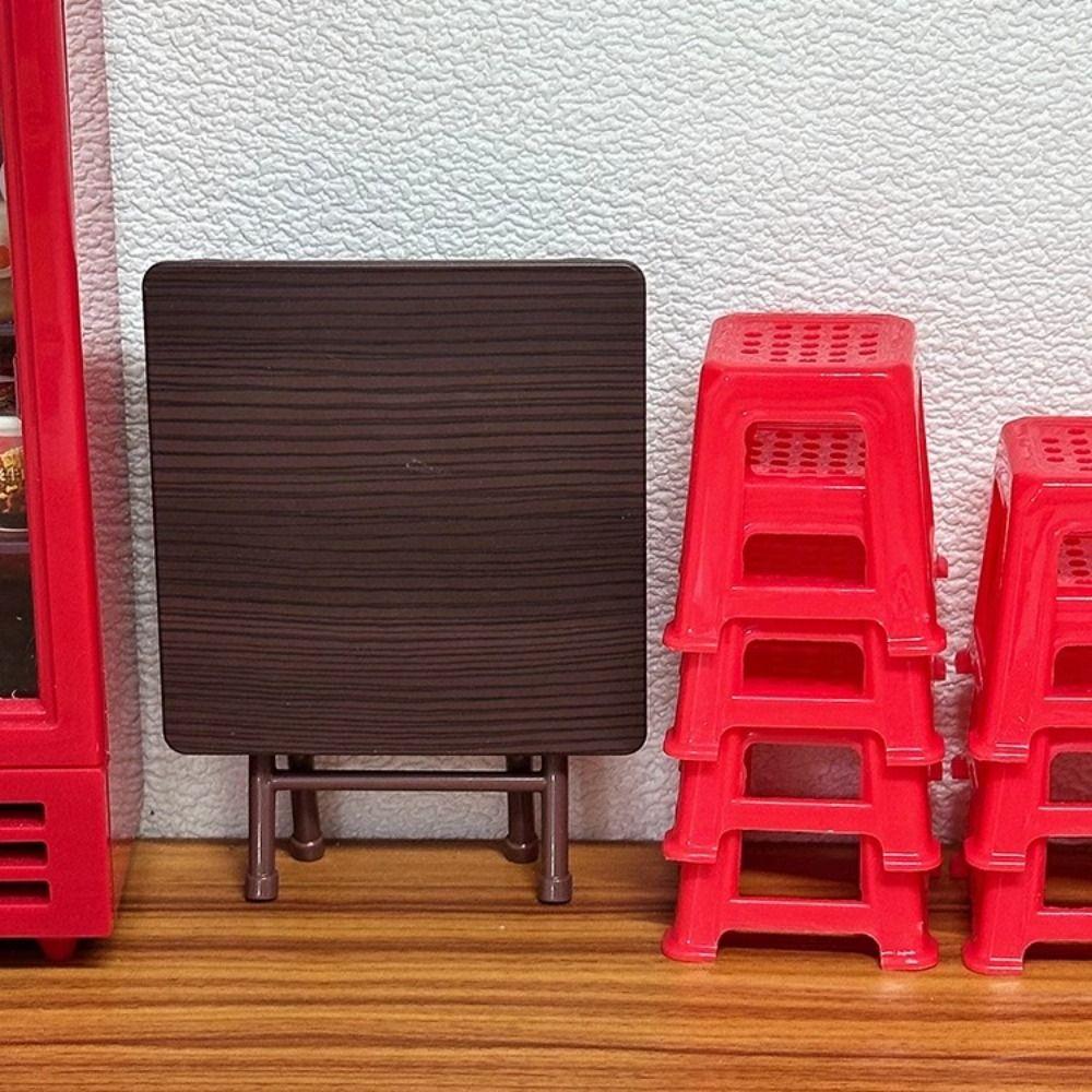 Мини-табурет Кукольный домик Складной стол Кукольная мебель Кукольный домик Маленький стул Детский подарок