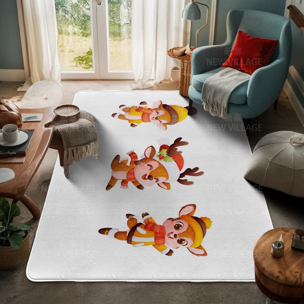 Ковер у входа в дом Домашний коврик у двери Гостиная Ванная Комната Ноги ванная комната Нескользящие коврики с водопоглощением для ванной Счастливого Рождества зима