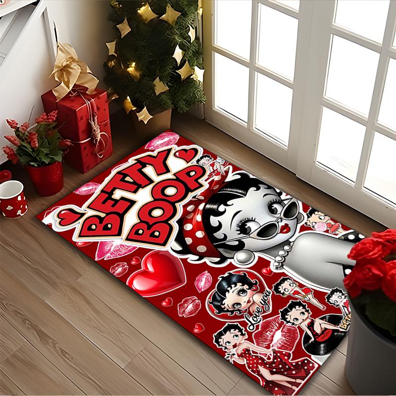 [Betty Boop Printed Carpet] Non-slip Office Rug, Cozy Area Carprt for Living Room Use, Soft Home Sofa Chair Mat