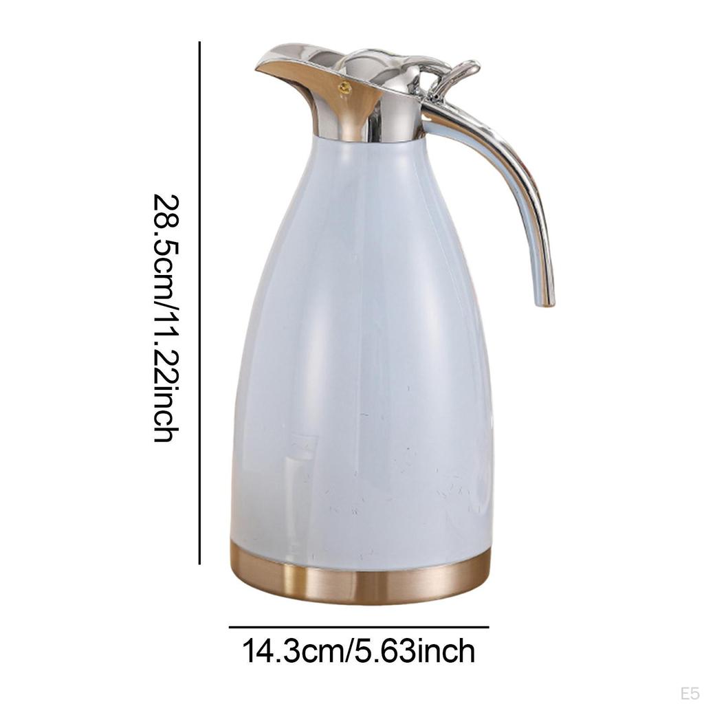 2.0 L Insulated Stainless Steel Coffee Carafe Double Walled 5.6x11.2inch Water Kettle for