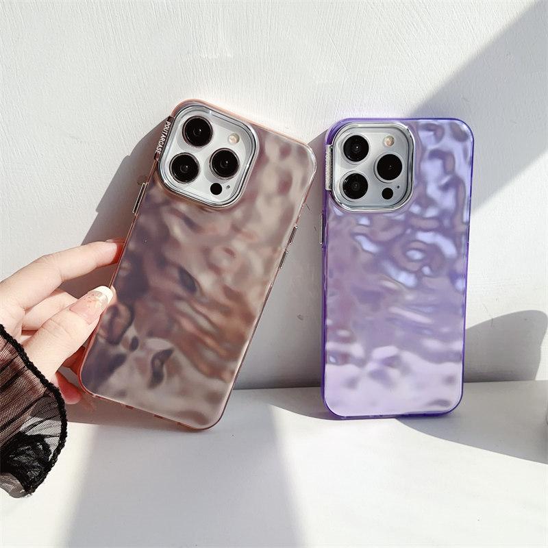 Luxury Premium Pleated 3d Feel Case for iPhone 15 14 13 12 11 Pro Max XR XS 7 8Plus SE 2020 All-Inclusive Fall Protection Cover