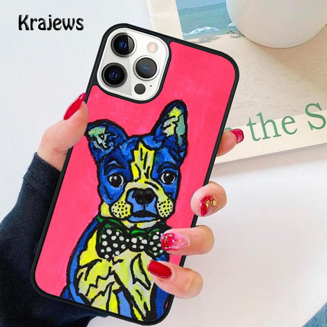 Boston Terrier Dog Puppy soft Phone Case Cover For iPhone 17 Air 16 15 14 plus 11 12 13 pro max coque Shell Fundas