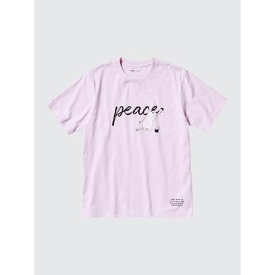 Uniqlo Футболка с рисунком Peace For All, короткий рукав, обычный крой, Moomin