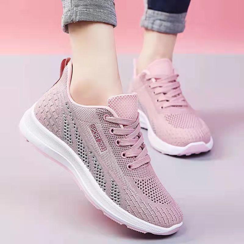Кроссовки, женские дышащие кроссовки, летние легкие сетчатые кроссовки на воздушной подушке, женская спортивная обувь, уличная тренировочная обувь на шнуровке