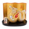 Seto Togeisha 2024 Zodiac Figurine Compact Dragon Dragon Tatsu New Year Decoration Good Luck Golden Color Fukushin Shoho Kiln 142
