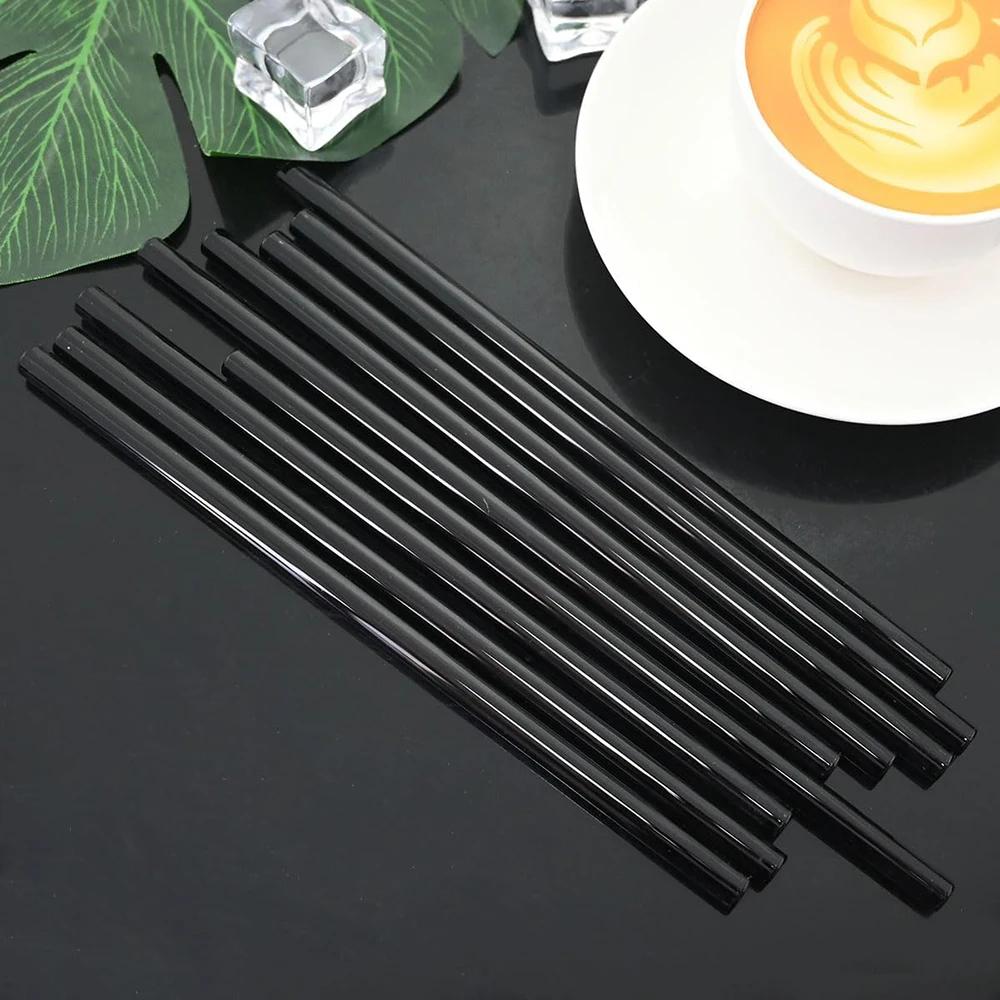 200*8 мм многоразовый стеклянный набор соломинок из боросиликатного стекла для коктейлей соломка здоровая экологически чистая питьевая соломинка с прозрачной кисточкой