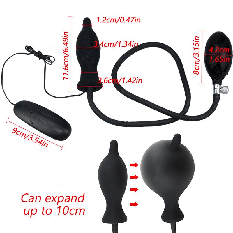 Вибрационная надувная огромная анальная пробка для женщин, анальный расширитель, массажер простаты, вибрация, супер большая Анальная пробка для мастурбации