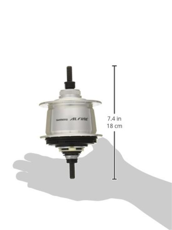 SHIMANO Внутренняя ступица BR Внутренняя 8S Silver 32H Вал 187 мм 135 мм Совместимость с ротором Center Lock ISGS70018BS ALFINE SG-S7001 Длина OLD