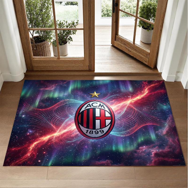 Ковер из хрустального велюра в дизайне AC Milan, мягкий декоративный коврик для прихожей спальни
