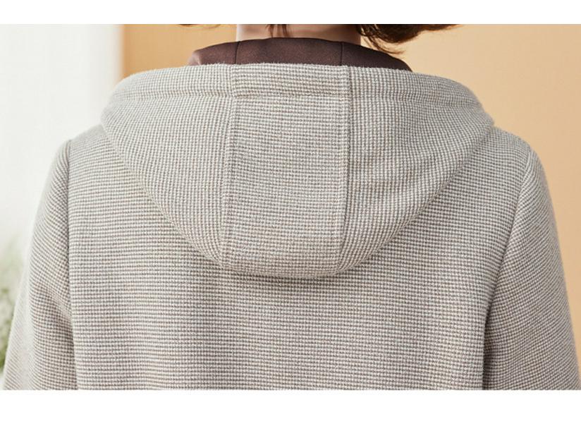 Trendy Autumn Hooded Jacket for Middle-Aged and Elderly Women