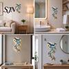 Ocean Themed Room Decor 2D Acrylic Whale LED Wall Decor, Nautical Sea Animal Art Simple Installation Sconce with Warm Light, Coastal Style Ornament