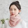 Winter Fleece Neck Scarf Thickened Warmth Autumn Neck Sleeve Women Scarf Double Layer Plush Neckerchief Scarf Ring EMA