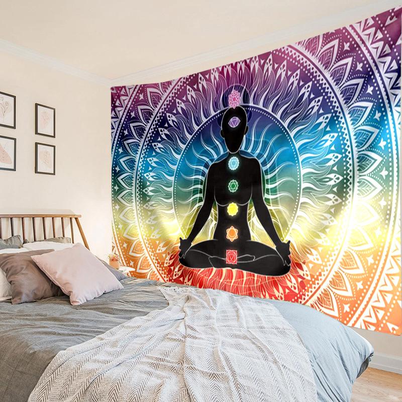 Moonlit Meditation Tapestry Room Decoration Wall Hanging for Living Room Bedroom, dormitory, Birthday and Christmas gifts