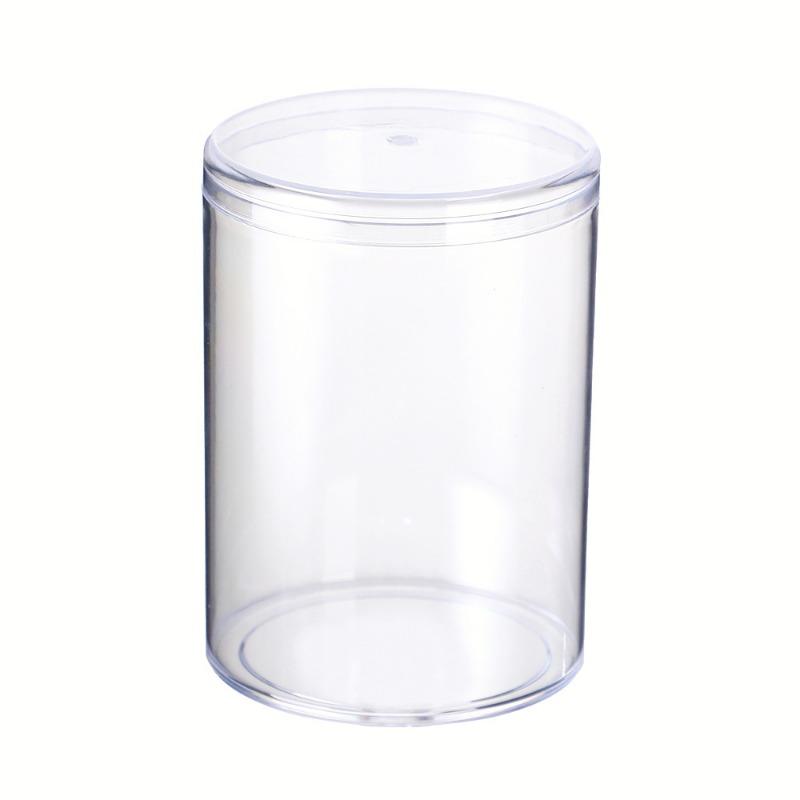 Cylindrical Transparent Box Jewelry Packaging Box Transparent Moisture-proof Jar Round Packaging Jar