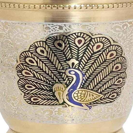 Набор из 4 латунных стеклянных посуда для сервировки в виде павлина, посуда для питья, объем 250 мл