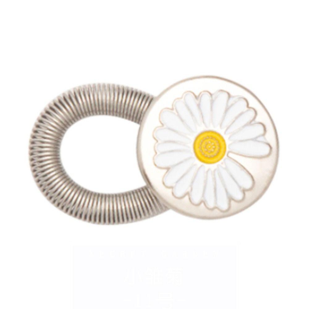 10Pcs Trousers Pants Stretch Waist Extension Metal Elastic Jeans Button Universal Spring Button