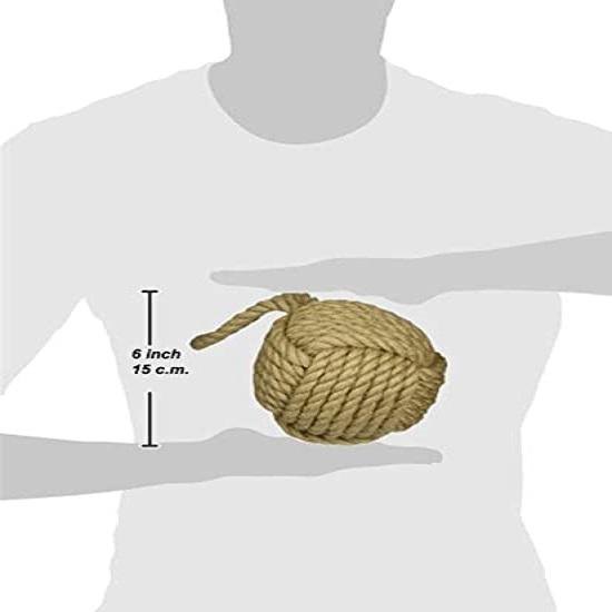 Марсельский узел обезьяны, джутовая веревка, дверной стопор, веревка ручной работы, джут (4 фунта) - Джут
