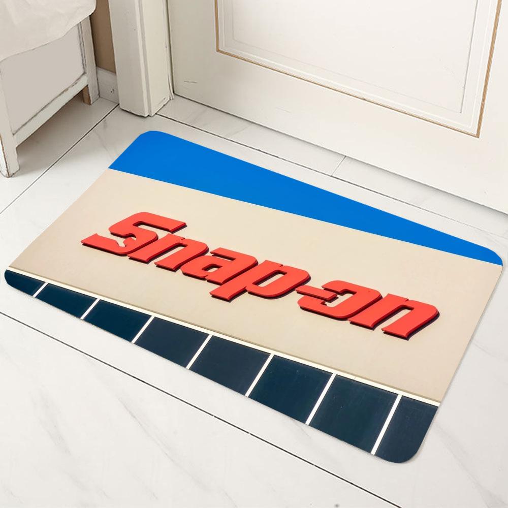 Snap-on TOOL TIPS Logo Carpet Mat Anti-Slip Backing Rug for Garage Auto Shop Home Decoration Tool Theme Oil Resistant Door Mat