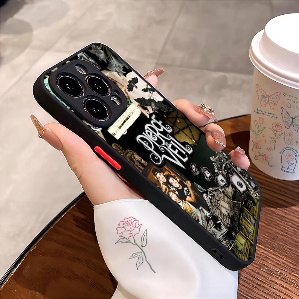 P-pierce The Veil Band Чехол для телефона Черный матовый Для IPhone 16ProMax 15 13 12 11 14 Pro Max Mini Plus SE2020 XS Max XR Чехол
