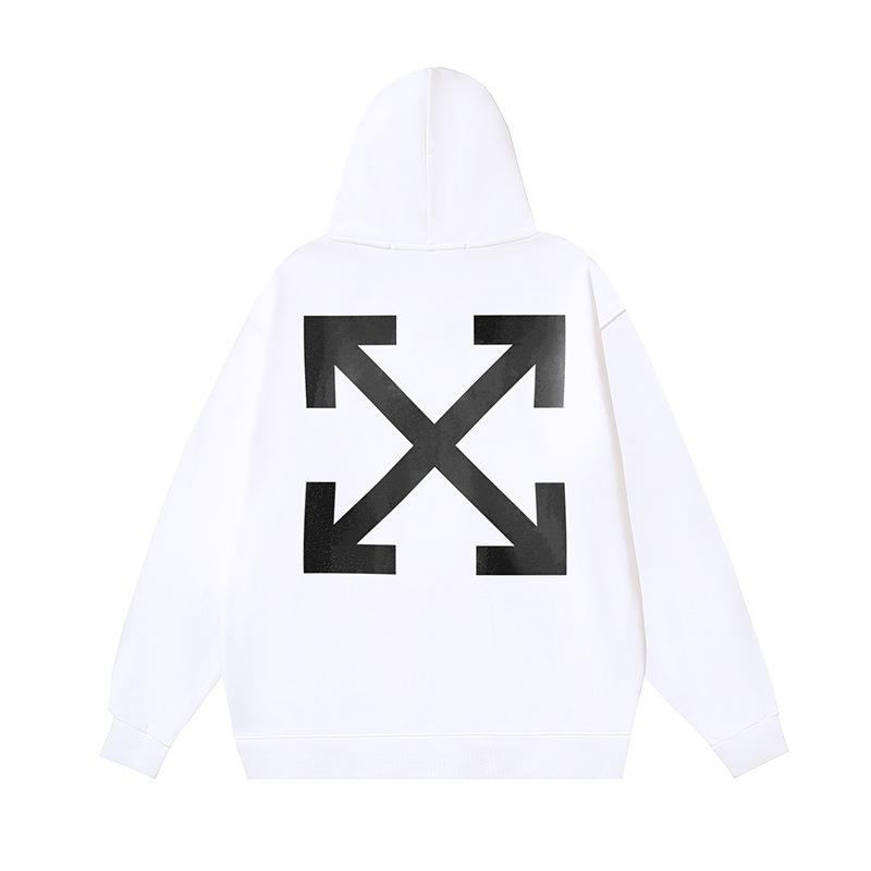 1216 Off-White 2025 Autumn and Winter New OW Monster Arrow Pattern Pullover Print Men's and Women's Hooded Sweatshirt