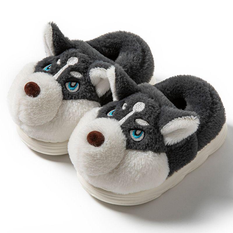 Kids' Non-Slip Erha Slippers - Cozy, Velvet-Lined, Thick Sole Winter Warmth for Boys