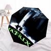 1pc matrix cityscape Automatic Folding Umbrella - Compact 8-Rib Design, Durable Plastic & Iron1098L