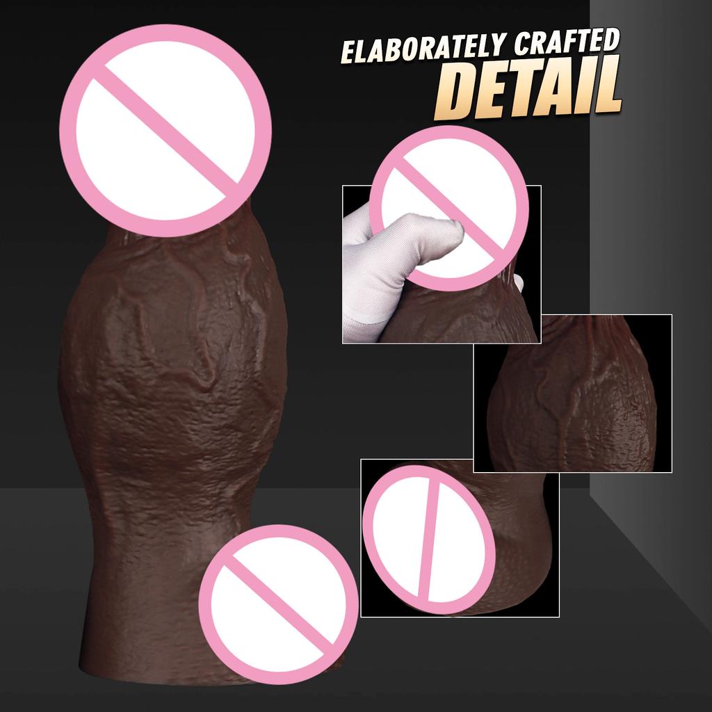 Male And Female Shared Simulation Penis Silicone Shaped Anal Plug Artificial Penis Sexual Product