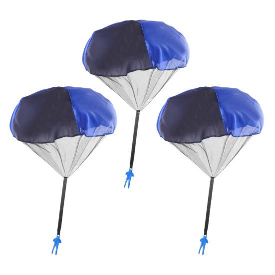 3 шт. Игрушка-парашют для детей, игрушки для двора на открытом воздухе, способствует активной игре, возраст 3+, нейлоновый мини-парашют без запутывания для групповых игр, вечеринок по случаю дня рождения