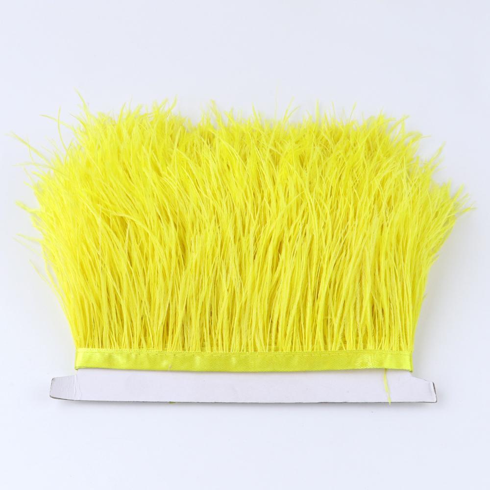 Перо 1 метр Пушистое Синее Страусиные Перья Отделка Бахрома 8-10 см Свадебное Украшение Лента из Перьев для Вечеринки Одежды Шитье Перья Поделки