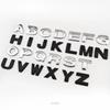 Metal 3D Silver or Black Letter Badge Chrome Plated Silver Alphanumeric Logo Car Sticker Car Auto Parts Sticker