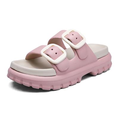 Мода 2024 года, новые женские сандалии на толстой подошве с подъемом, нескользящие удобные пляжные сандалии, повседневная спортивная женская обувь для ванной