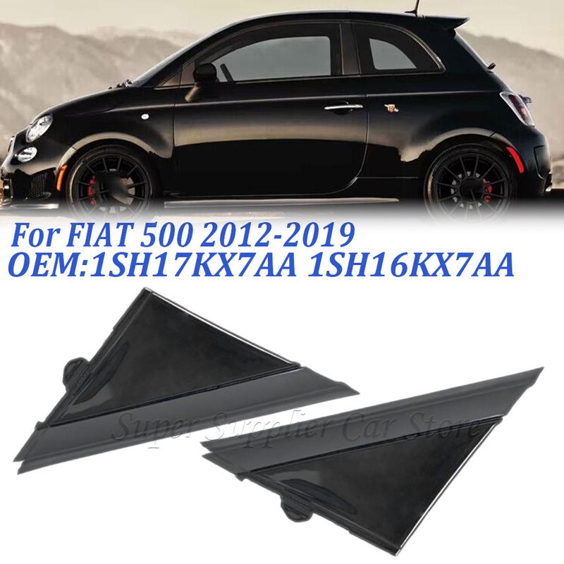 1/2PC Left Right Door Mirror Flag Cover Molding Gloss For Fiat 500 2012 2013 2014 2015 2016 2017 2018 1SH17KX7AA 1SH16KX7AA