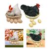 Реалистичная модель курицы Искусственное перо Фигурка курицы Садовое украшение для улицы на Пасху Домашний двор