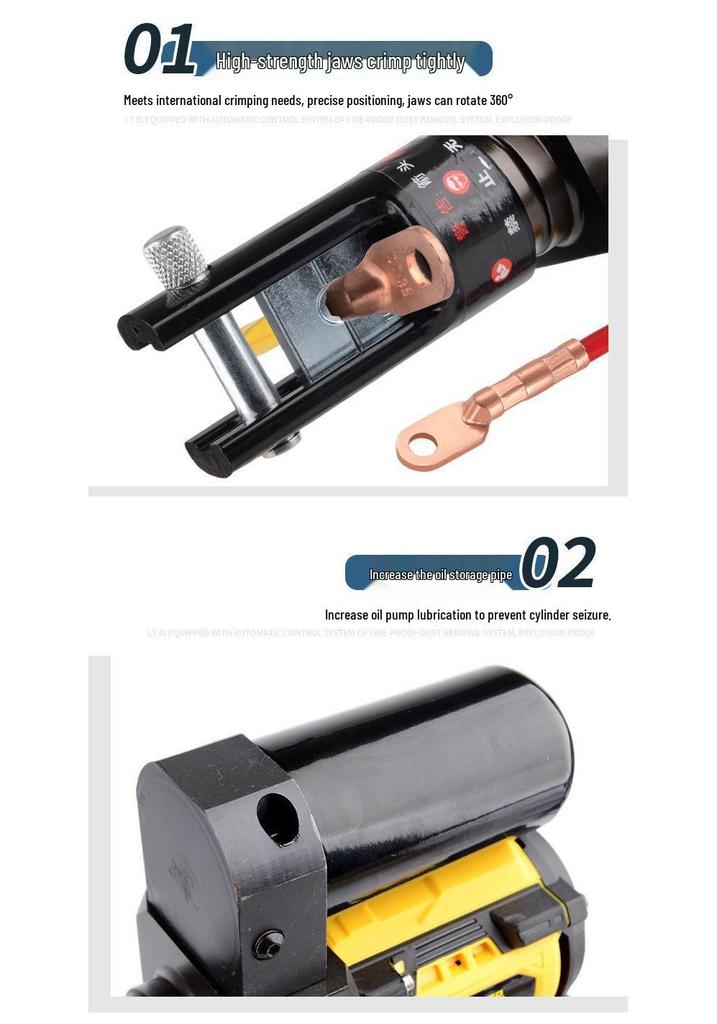 Compact Electric Hydraulic Crimping Tool for Cable Lugs and Wire Terminals (CM-70/240/300)