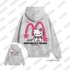 2025 Korea Sle Cartoon Cute HelloKitty Print Women Cotton Hoodie Autumn Winter Long Sleeve Sweatshirt Casual Pullover Unisex Top